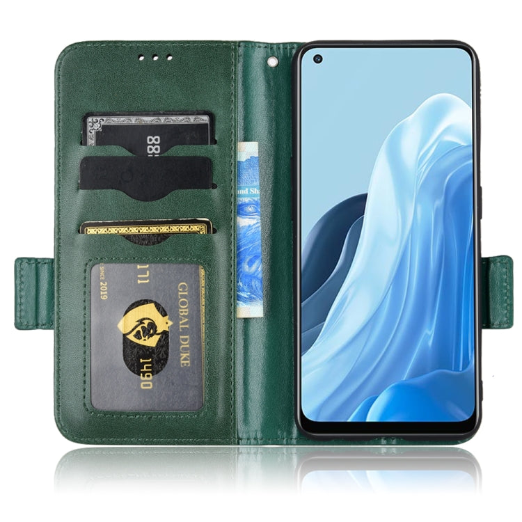 For OPPO Reno7 5G / Find X5 Lite Symmetrical Triangle Leather Phone Case
