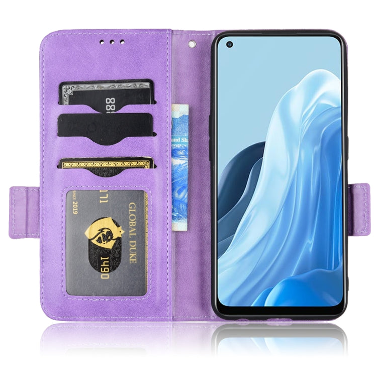 For OPPO Reno7 5G / Find X5 Lite Symmetrical Triangle Leather Phone Case