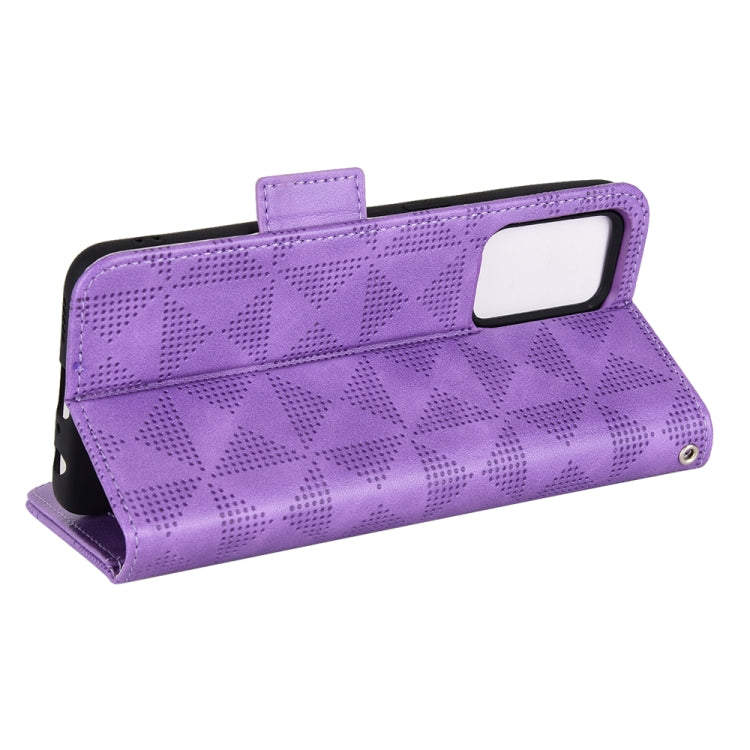 For OPPO Reno7 5G / Find X5 Lite Symmetrical Triangle Leather Phone Case