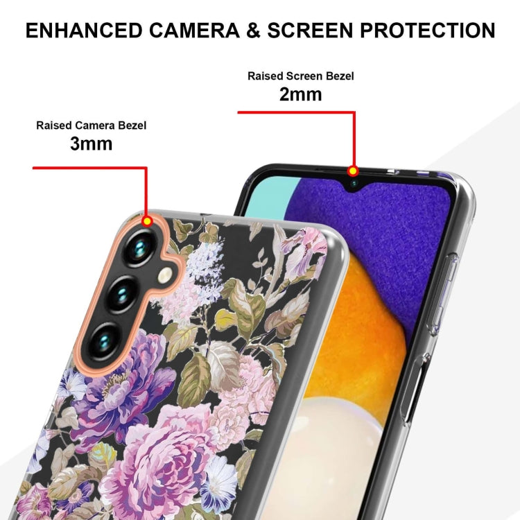 For Samsung Galaxy A34 5G Flowers and Plants Series IMD TPU Phone Case