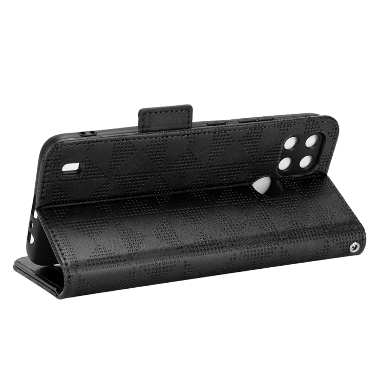 For Realme C21Y / C25Y Symmetrical Triangle Leather Phone Case