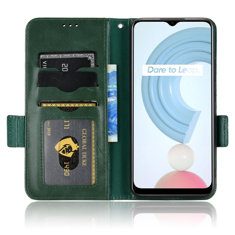 For Realme C21Y / C25Y Symmetrical Triangle Leather Phone Case