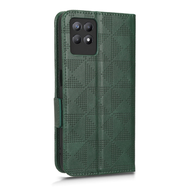 For Realme 8i Symmetrical Triangle Leather Phone Case