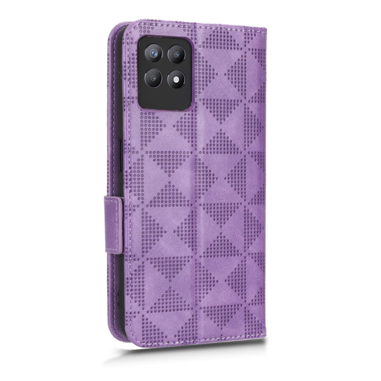 For Realme 8i Symmetrical Triangle Leather Phone Case