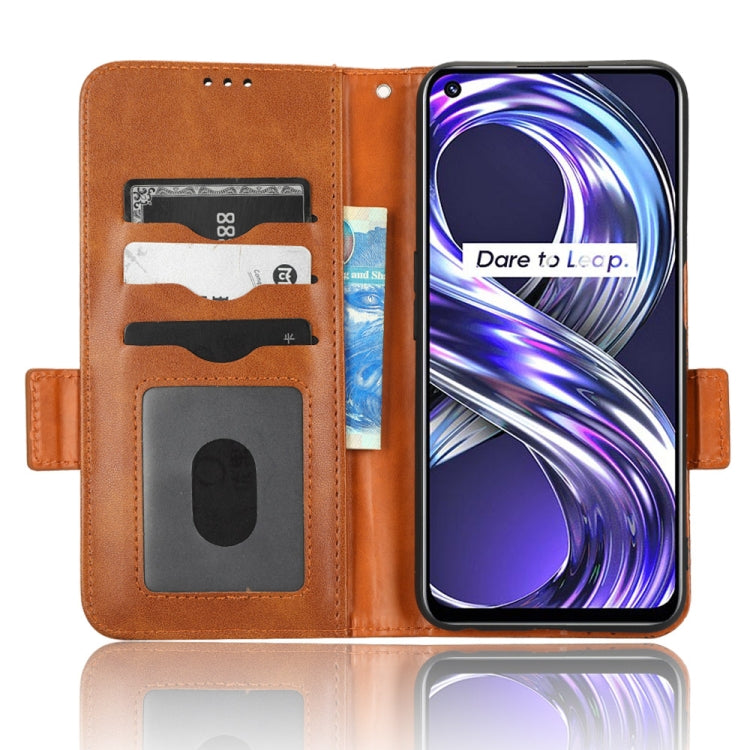 For Realme 8i Symmetrical Triangle Leather Phone Case