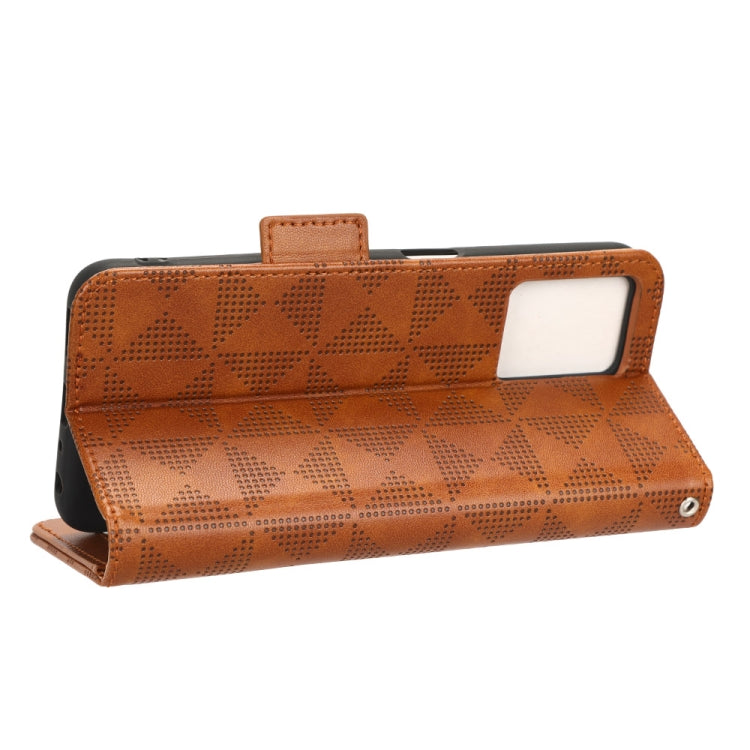 For Realme 9 Pro / 9 5G / Q5 Symmetrical Triangle Leather Phone Case