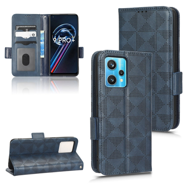 For Realme 9 Pro+ / 9 4G Symmetrical Triangle Leather Phone Case