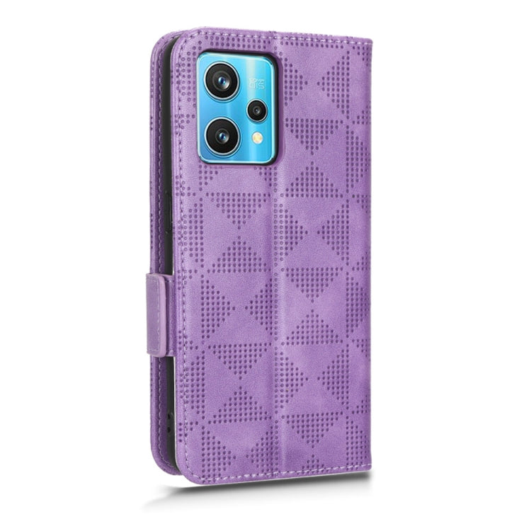 For Realme 9 Pro+ / 9 4G Symmetrical Triangle Leather Phone Case