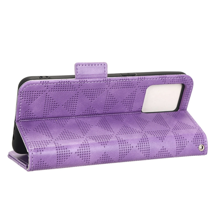 For Realme 9 Pro+ / 9 4G Symmetrical Triangle Leather Phone Case