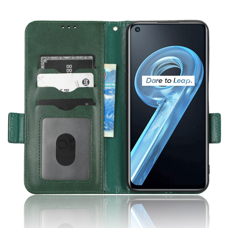 For Realme 9i / OPPO A36 / A76 / A96 4G Symmetrical Triangle Leather Phone Case