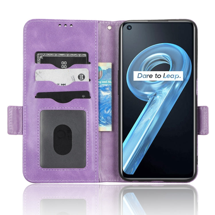 For Realme 9i / OPPO A36 / A76 / A96 4G Symmetrical Triangle Leather Phone Case