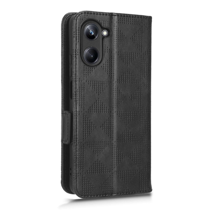 For Realme 10 4G Symmetrical Triangle Leather Phone Case