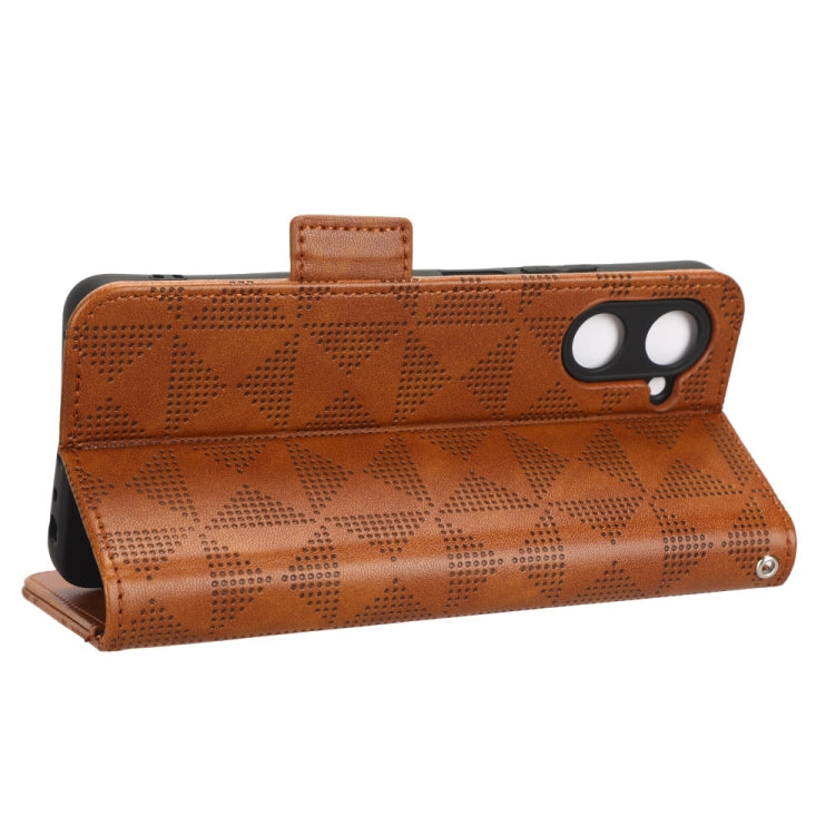 For Realme 10 4G Symmetrical Triangle Leather Phone Case