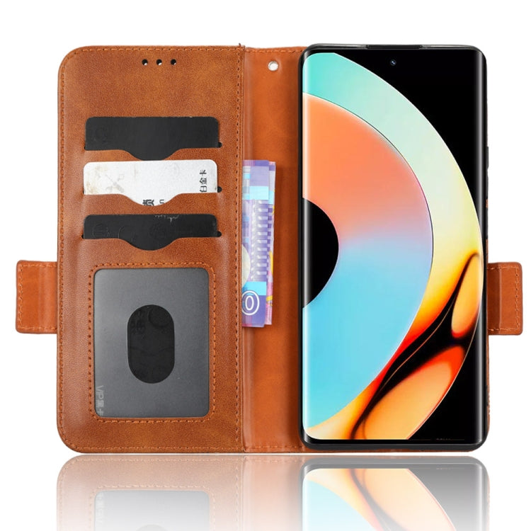 For Realme 10 Pro+ Symmetrical Triangle Leather Phone Case