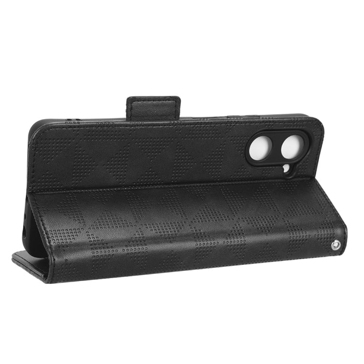 For Realme 10 Pro Symmetrical Triangle Leather Phone Case