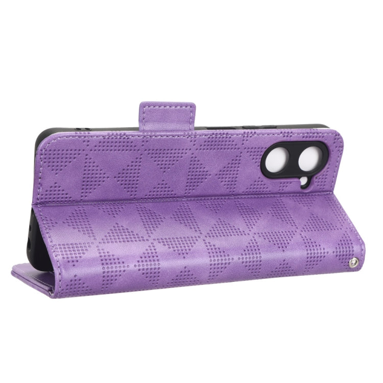 For Realme 10 Pro Symmetrical Triangle Leather Phone Case