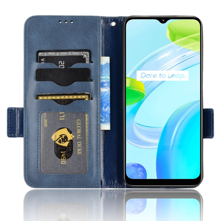 For Realme C30 4G Symmetrical Triangle Leather Phone Case