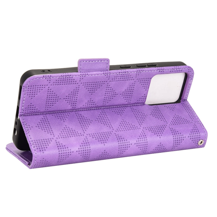 For Realme C30 4G Symmetrical Triangle Leather Phone Case