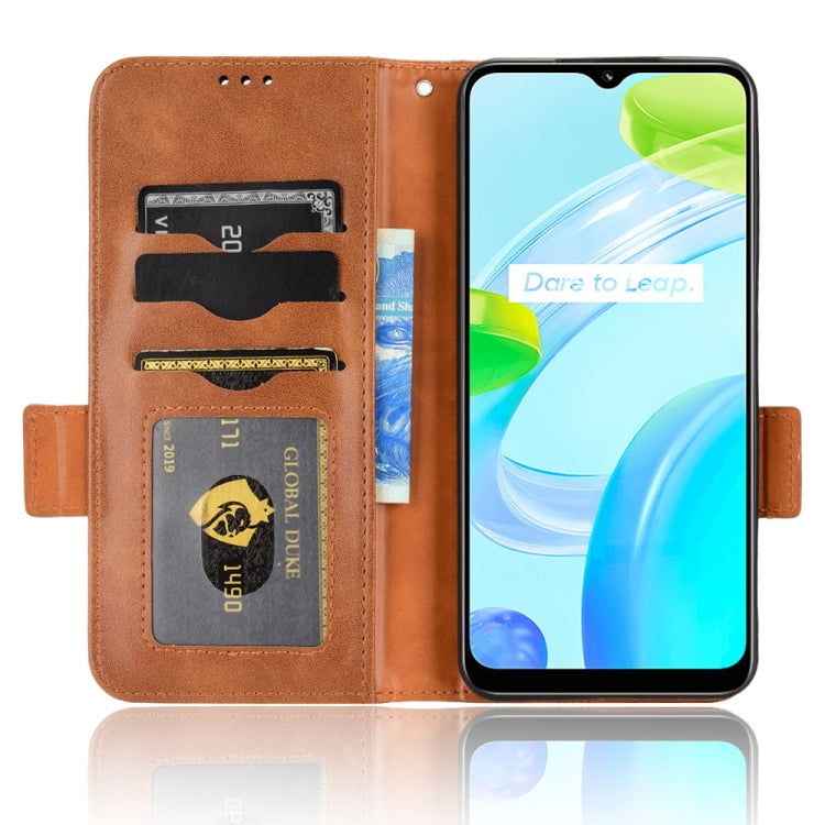 For Realme C30 4G Symmetrical Triangle Leather Phone Case