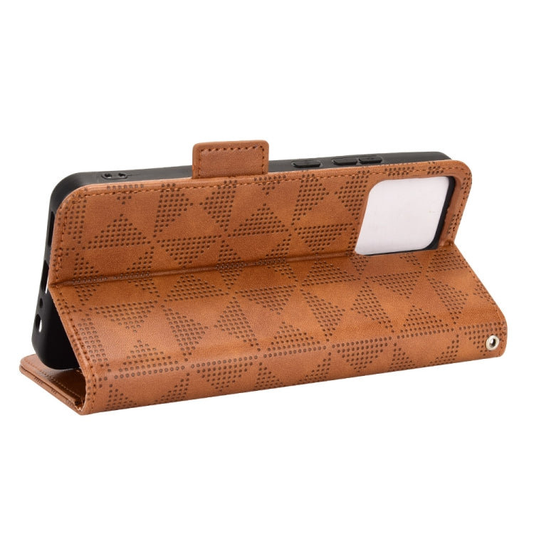 For Realme C30 4G Symmetrical Triangle Leather Phone Case