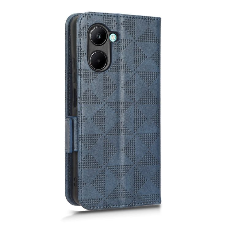 For Realme C33 4G Symmetrical Triangle Leather Phone Case