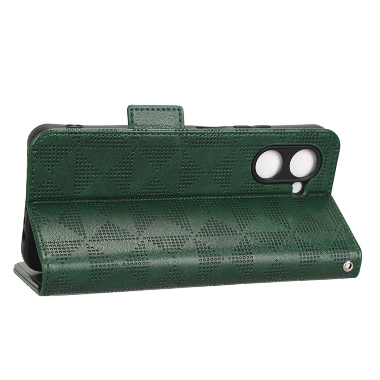 For Realme C33 4G Symmetrical Triangle Leather Phone Case