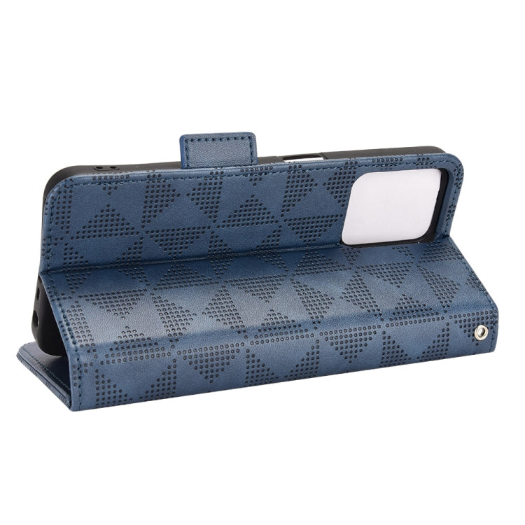 For Realme C35 Symmetrical Triangle Leather Phone Case