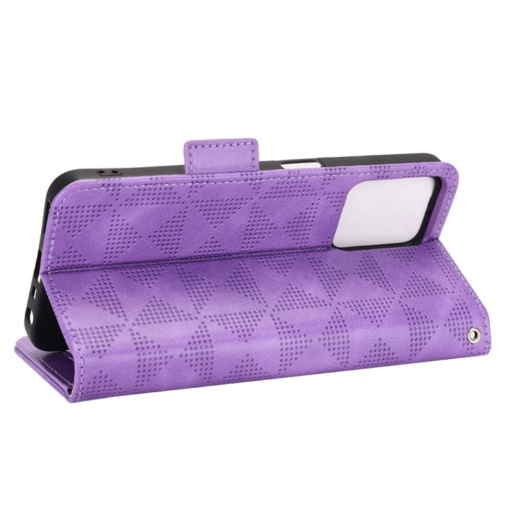 For Realme C35 Symmetrical Triangle Leather Phone Case