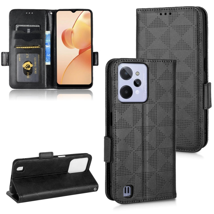 For Realme C31 Symmetrical Triangle Leather Phone Case