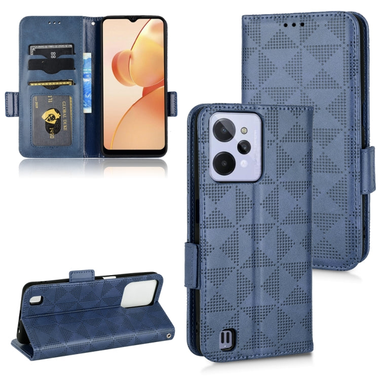 For Realme C31 Symmetrical Triangle Leather Phone Case