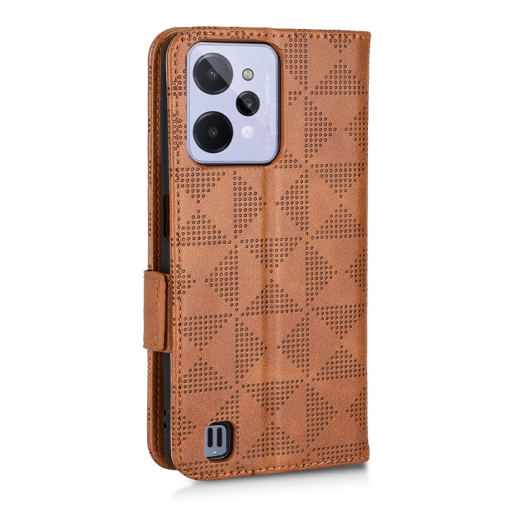 For Realme C31 Symmetrical Triangle Leather Phone Case