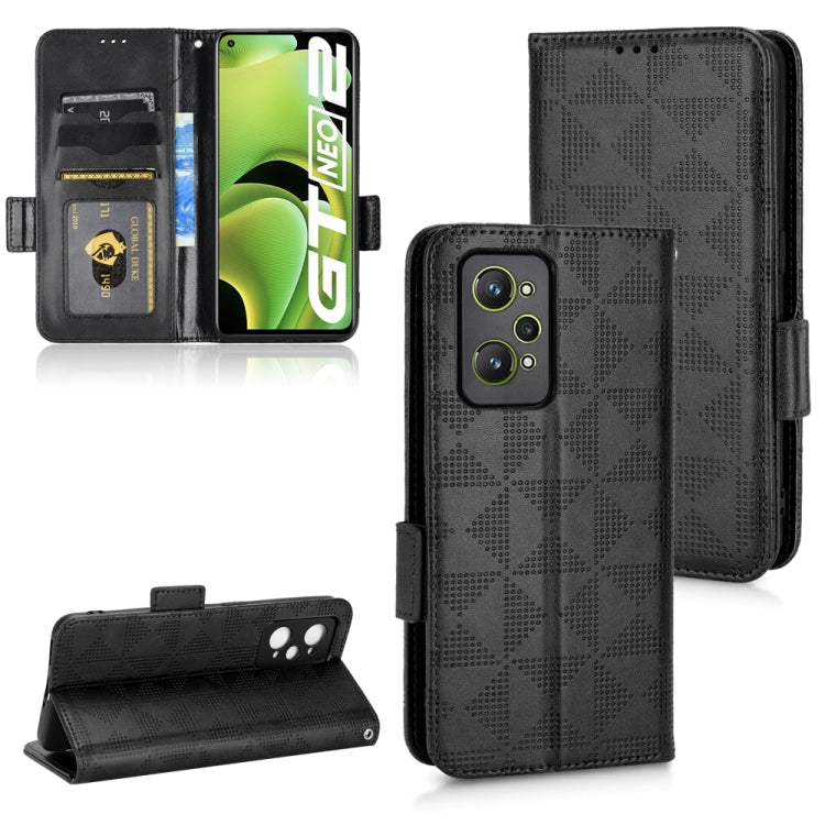 For Realme GT Neo2 Symmetrical Triangle Leather Phone Case