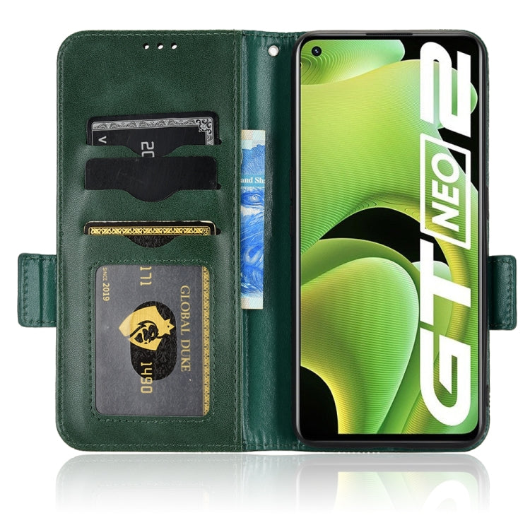 For Realme GT Neo2 Symmetrical Triangle Leather Phone Case