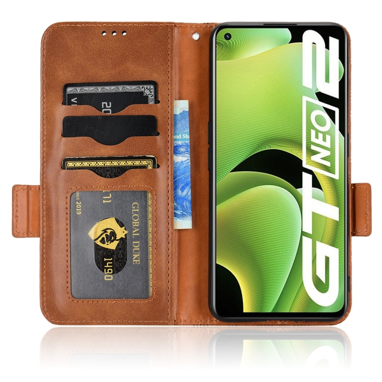 For Realme GT Neo2 Symmetrical Triangle Leather Phone Case
