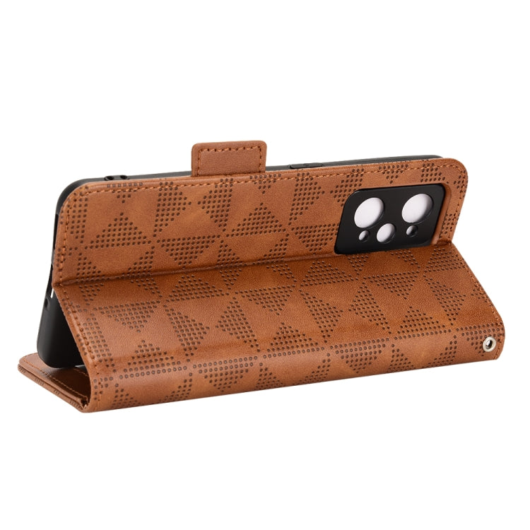 For Realme GT Neo2 Symmetrical Triangle Leather Phone Case