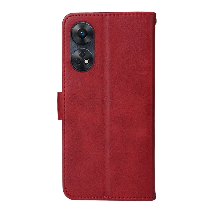 For OPPO Reno8 T 4G Classic Calf Texture Flip Leather Phone Case