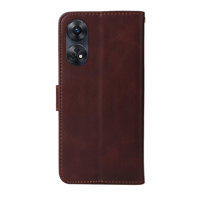 For OPPO Reno8 T 4G Classic Calf Texture Flip Leather Phone Case