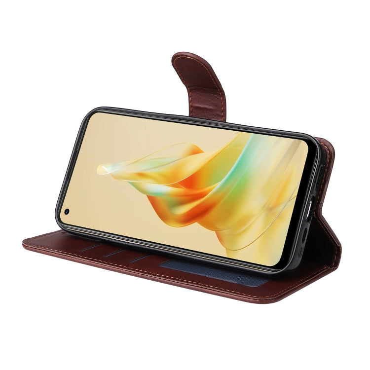 For OPPO Reno8 T 4G Classic Calf Texture Flip Leather Phone Case