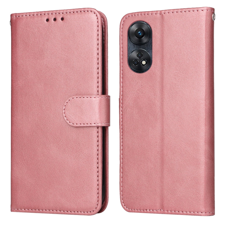 For OPPO Reno8 T 4G Classic Calf Texture Flip Leather Phone Case