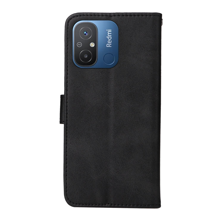 For Xiaomi Redmi 11A 4G/12C Classic Calf Texture Flip Leather Phone Case