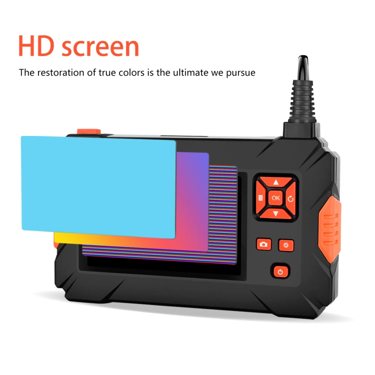 P130 8mm 4.3 inch Triple Camera with Screen Endoscope, Length:10m