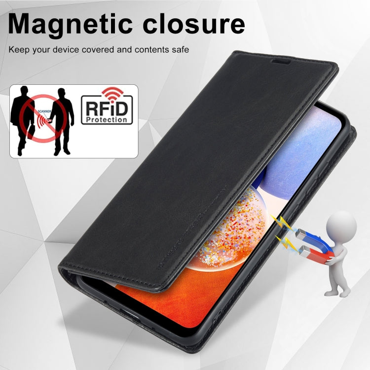 For Samsung Galaxy A14 4G/5G LC.IMEEKE RFID Anti-theft Leather Phone Case