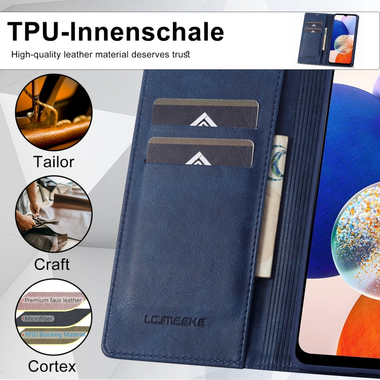 For Samsung Galaxy A14 4G/5G LC.IMEEKE RFID Anti-theft Leather Phone Case