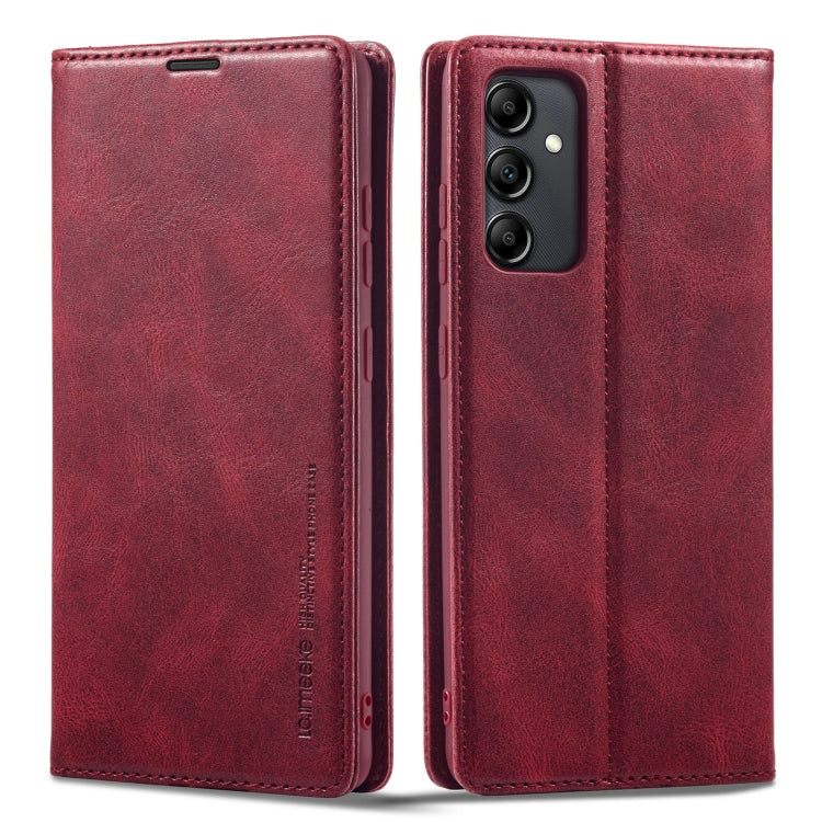 For Samsung Galaxy A14 4G/5G LC.IMEEKE RFID Anti-theft Leather Phone Case