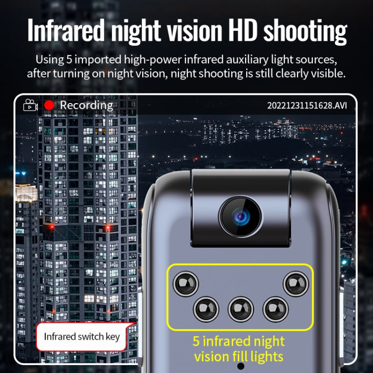 JNN V13 1080P Multifunctional Infrared Night Vision Recorder, Capacity:8GB(Black)