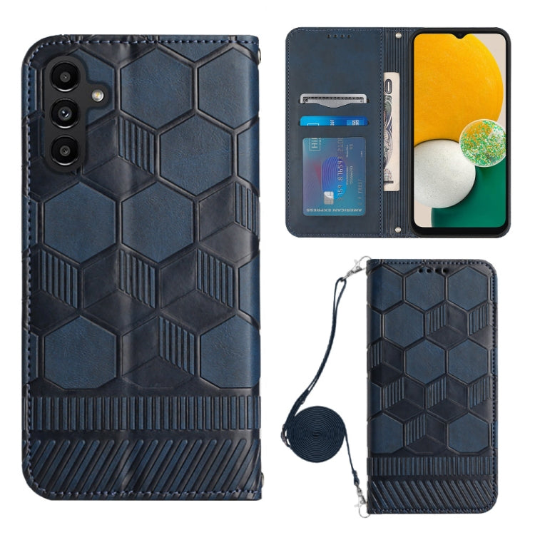 For Samsung Galaxy A34 5G Crossbody Football Texture Magnetic PU Phone Case