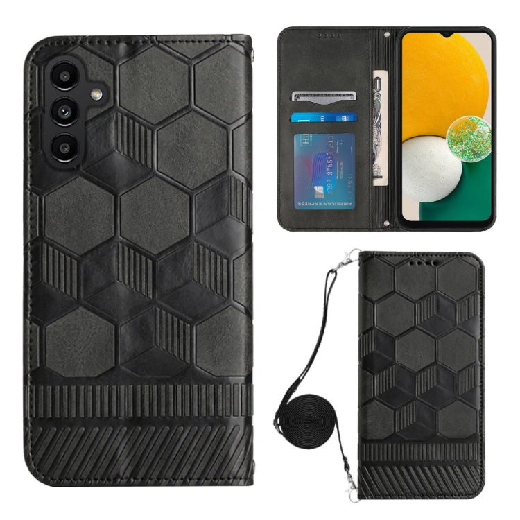 For Samsung Galaxy A34 5G Crossbody Football Texture Magnetic PU Phone Case