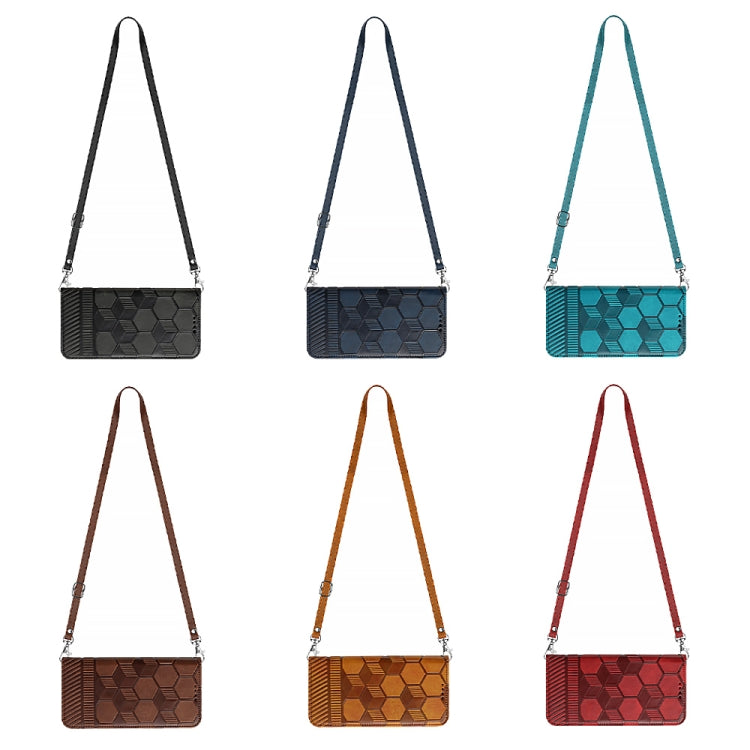 For Samsung Galaxy A34 5G Crossbody Football Texture Magnetic PU Phone Case