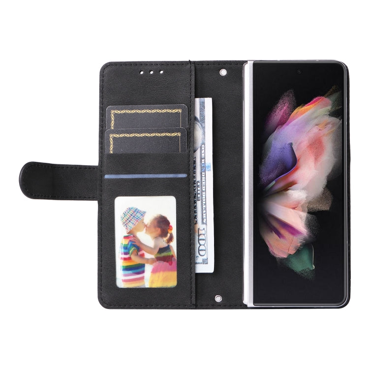 For Samsung Galaxy Z Fold3 5G Skin Feel Life Tree Metal Button Leather Phone Case