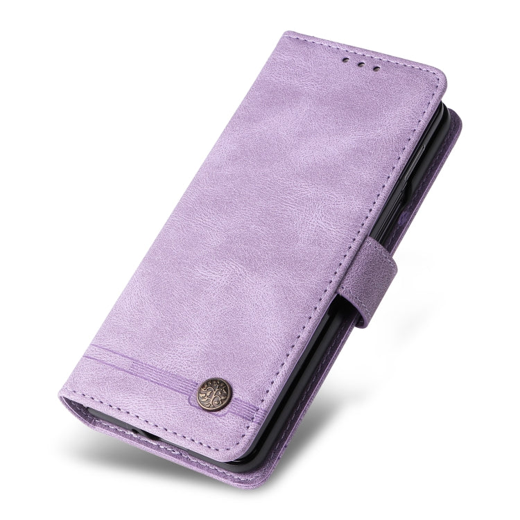 For Samsung Galaxy Z Fold4 5G Skin Feel Life Tree Metal Button Leather Phone Case